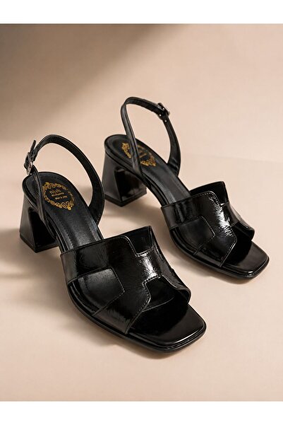 NİSH EXCLUSİVE 2639 Women's Thick Heeled Sandals