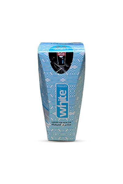 WHITE Car Cup Tissues 75 Pulls x2 Ply