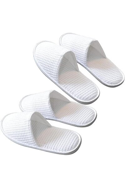 Arabest 4 Pairs Disposable Closed Toe Spa Slippers,Washable Thick Soft Non-Sl...