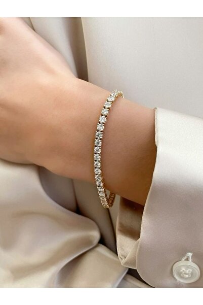 stainles steel سوار ذهبي مرصع بالأحجار الكريمة