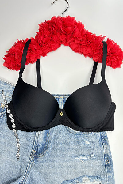 Morensa Double Support Padded Double Push up Bra Black
