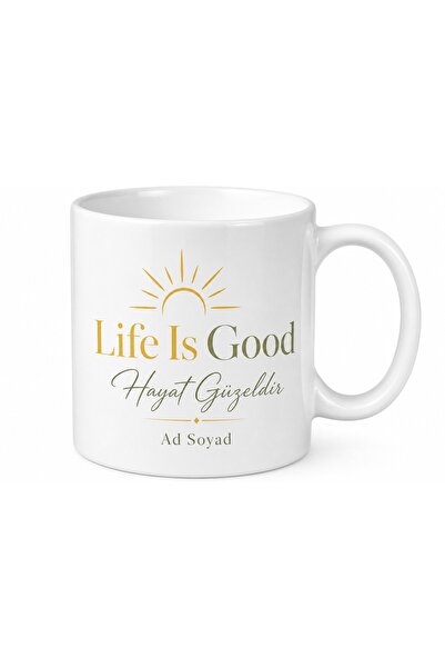 Tupya Gift Life Is Good Printed Life Is Good English Mug Cup Motivational Gift