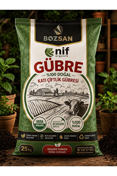 Bozsan Nif Organik Katı Çiftlik Gübresi 25 Kg