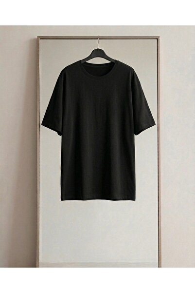 Battal boy t-shirt yuvarlak yaka pamuk likra kumaş