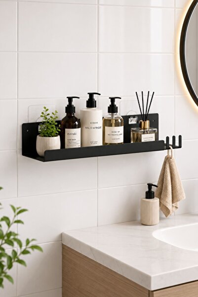 Capella Yapışkanlı Organizer Raf, Banyo Askısı Banyo Rafı Şampuanlık Sabunluk...