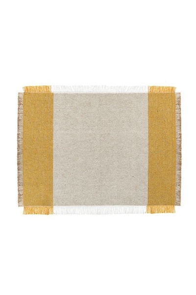 OEM Suport Pentru Farfurii, Bej, Model Geometric, Bumbac, 42x30cm