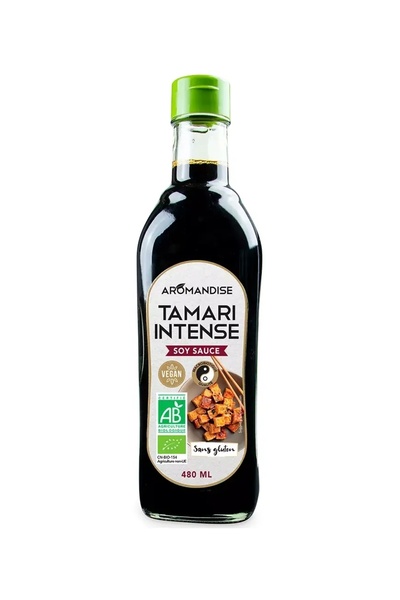 Aromandise Sos de soia tamari intens bio 480ml