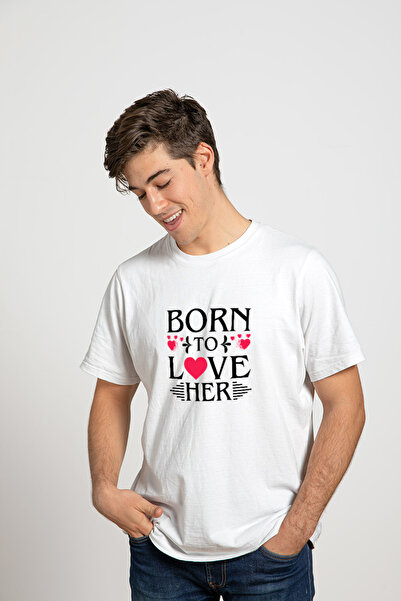 iLovePrints Μπλούζα Valentine Born to Love Her