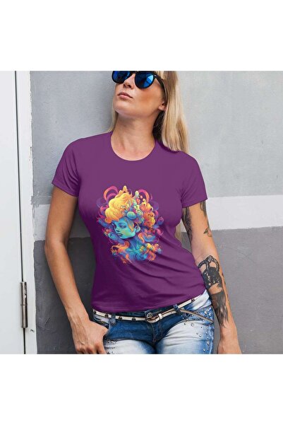 iLovePrints Vibrant Abstract Woman Tshirt