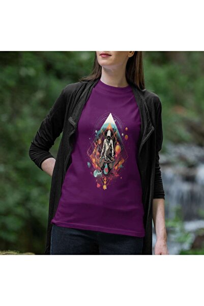 iLovePrints Abstract Hooded Figure in Surreal Space Tshirt