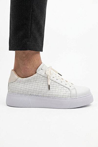 Zerenyus Zrc203 High Quality Textured Daily Men's Casual Shoes White