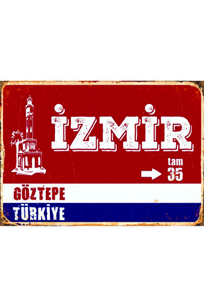 Lucena Tablou decorativ din lemn MDF tematic Izmir Göztepe, decor de perete, ...