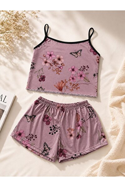 Çeyize dair herşey Set kratkih hlača sa cvetnim uzorkom i tregerima Sakura