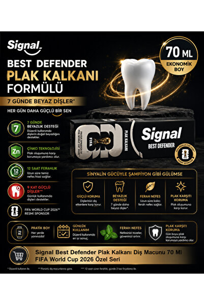 PAWPERTY Signal Best Defender Plak Kalkanı Diş Macunu 70 ml FIFA World Cup 20...