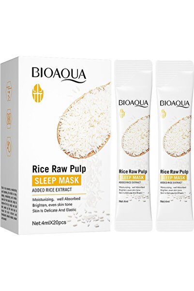Bioaqua Raw Rice Pulp Sleeping Mask Soft Texture- 4ML X 20 Piece