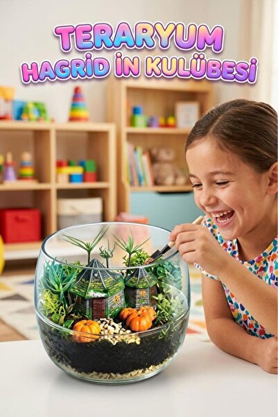 Tıfıl Toys مجموعة كليمنتون آند هاري بوتر هاجريدين هاوس لصنع الحوض الزجاجي، مج...