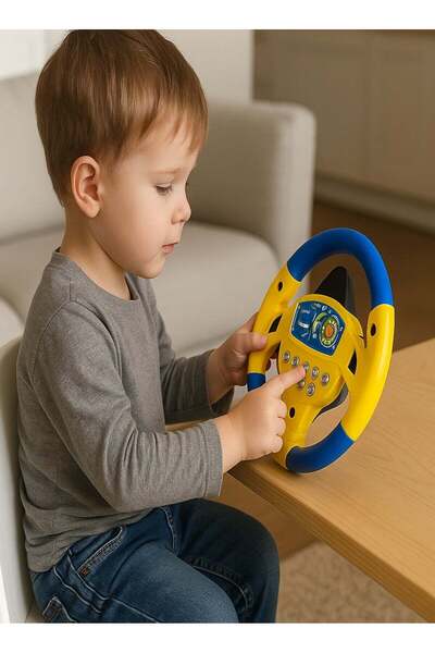 Store7 Electronic Toy Car Steering Wheel for Kids - Interactive Rotating Stee...