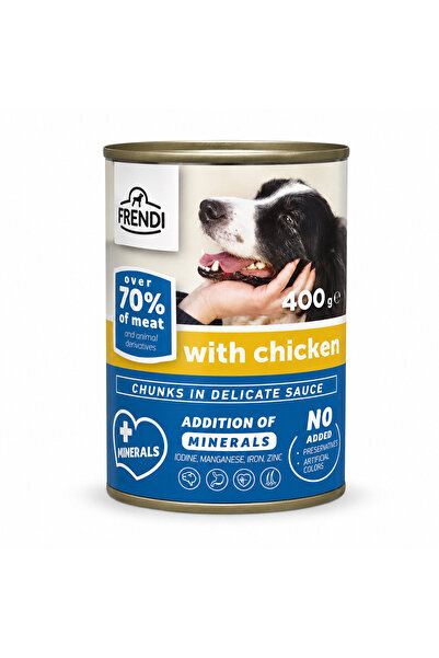 FRENDİ Dog cu pui, hrana umeda pentru caini, conserva 400 g