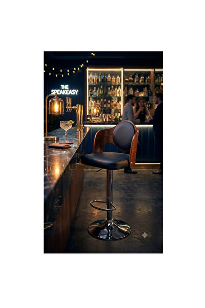 shopandshop Bar Stools, Wooden Upholstered PU Leather Barstools, with Back an...