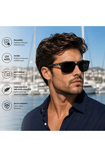 EXELİNE Col 150 Premium Series Polarized Men's Sunglasses-Polarized-Uv400-Ant...