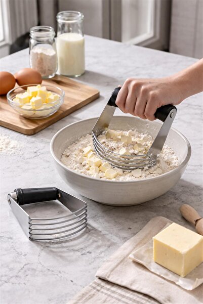 Hanedanev Practical Stainless Steel Dough Mixer – Dough Cutter & Mixer with E...