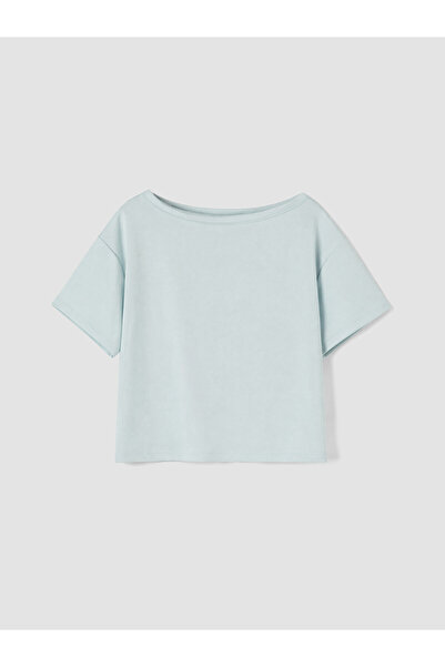 LC Waikiki Nevavm Kayak Neck Oversize Soft Touch Women's T-Shirt
