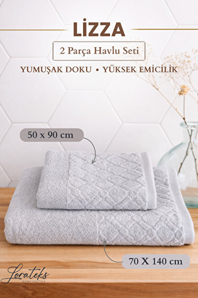 Lorateks Lizza | Set od 2 komada peškira za kupanje | Peškir | Peškir za kupa...