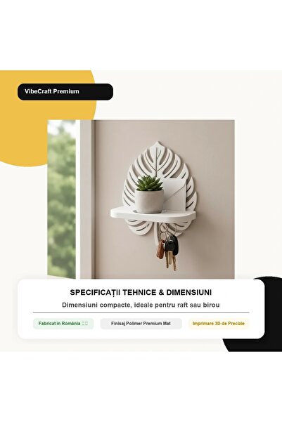 OEM Raft de Perete Decorativ Monstera Suport Ghiveci Imprimat 3D