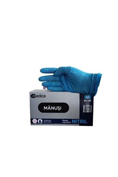 MEDICA Mănuși din nitril fără pudră, 100 buc/cutie, Medica, XL