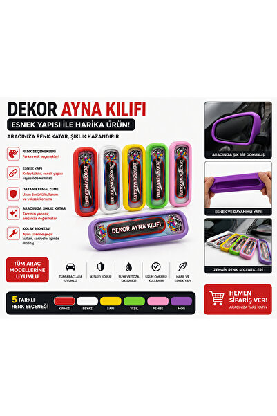 KUZEY AKSESUAR Ayna kılıf İç dikiz ayna KILIFI RENKLİ