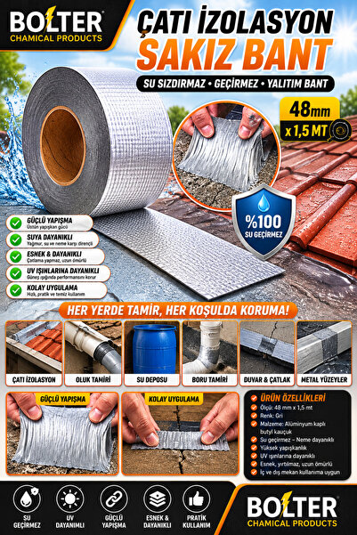 BOLTER CHEMİCAL PRODUCTS Sakız Bant Su Sızdırmaz Izolasyon Tamir Çatlak Boru ...