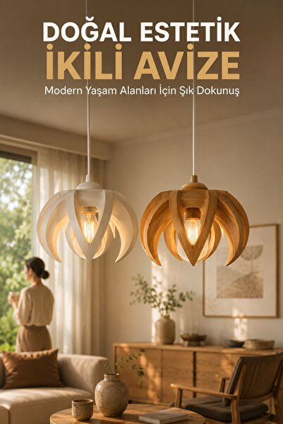Oxyteez Salon Plastik Rose Sarkıt Avize Dekoratif Aydınlatma Yerli Üretim Sal...