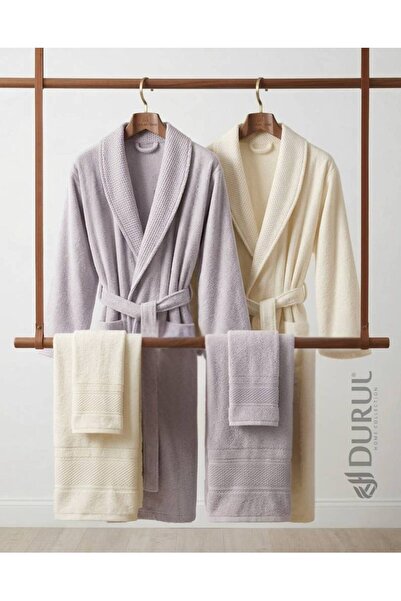 OEMS Luxury Cotton Bathrobe Set with Towels