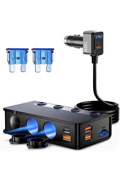 Urban URBANNX Car Cigarette Lighter Adapter QC&PD 3.0, 120W/180W 12V/24V USB ...