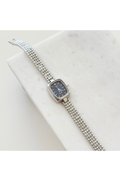 Vesce Atelier Sion Silver Watch Navy Blue