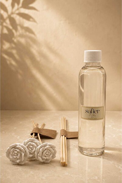 SAFİER Pera Çubuklu Oda Kokusu Yedek Kit (Refill) 150 ml – 4 Adet Bambu Çubuk...