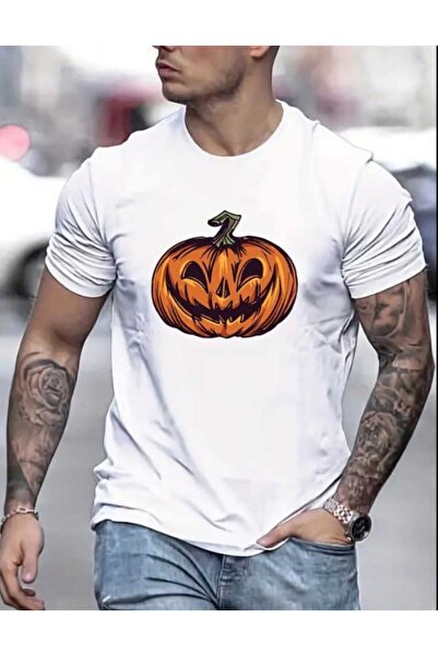 JENOLAN Tricou oversize casual Boyfriend cu imprimeu dovleac de Halloween