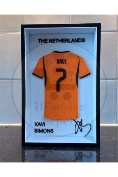 Bi'şeyler Sepeti Xavi Simons - The Netherlands - Forma İmzalı Çerçeve Hediyel...