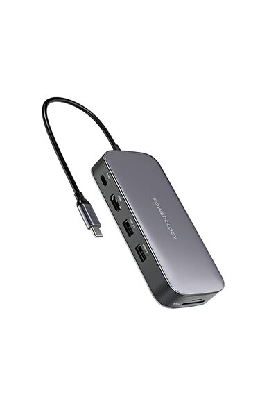 Powerology محور USB-C بسعة 256 جيجابايت ومحرك أقراص SSD، حلول اتصال وتخزين مت...