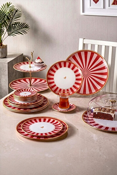 Kitchen Life 34 Piece Lovely Bird Gold Gilded Glass Cake and Tea Serving Set ...