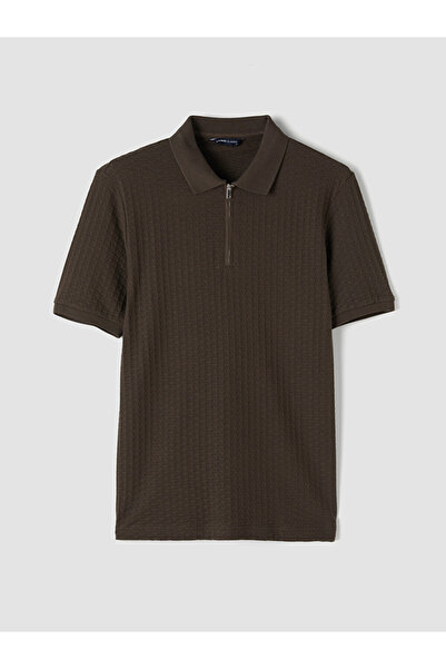 LC Waikiki Esvab • Modern & Distinctive Devrik Roba Collar Textured Men's T-S...