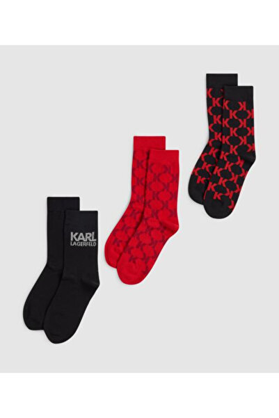 Karl LagerfeId LUREX LOGO SOCKS 3PK Multi Women