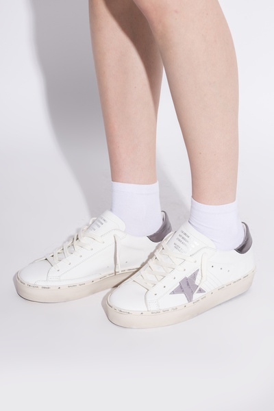 Golden Goose Hi Star Beyaz- Gri Mor Deri Sneaker