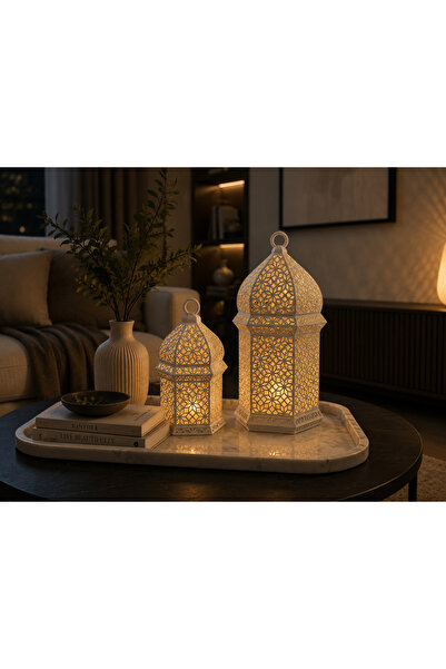 PLUS LIGHT Masaüstü Led Aydınlatmalı İkili Dekoratif Obje