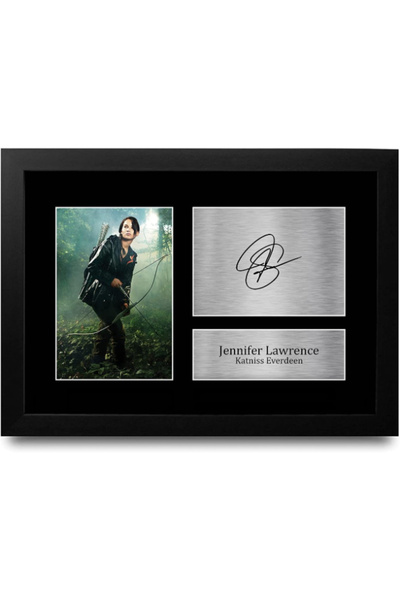 HWC Trading FR A4 Jennifer Lawrence The Hunger Games Gifts Printed Signed Aut...