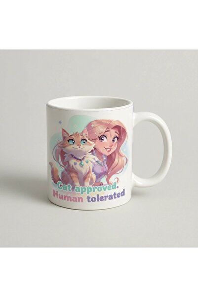 Petgifts Cana Cadou Personalizat Amuzanta Cu Mesaj Cat Approved, Human Tolera...