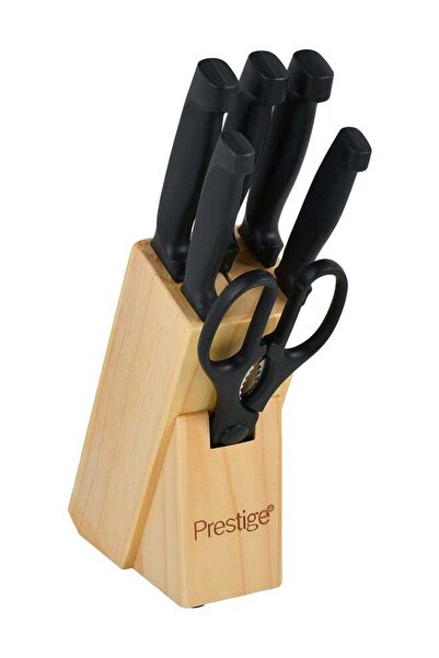 Prestige 7-Piece Knife Block Set PR50919 Black/Brown/Silver