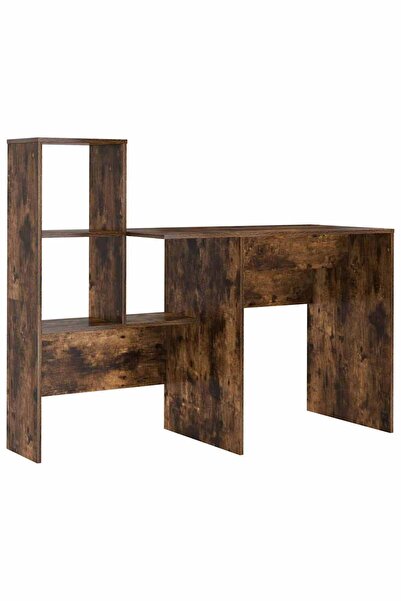 vidaxl Birou Stejar fumuriu 131,5 x 50 x 106,5 cm Lemn compozit