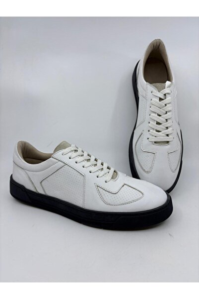Papuccu White Men's Leather Shoes