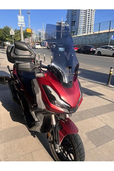 ZEUS MOTOR 2023-2026 Honda ADV 350 Uyumlu Uzun Ön Cam Koyu Füme